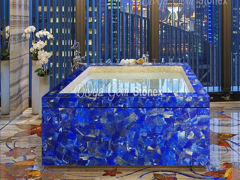 Lapiz Lazuli Panels for Jacuzzi