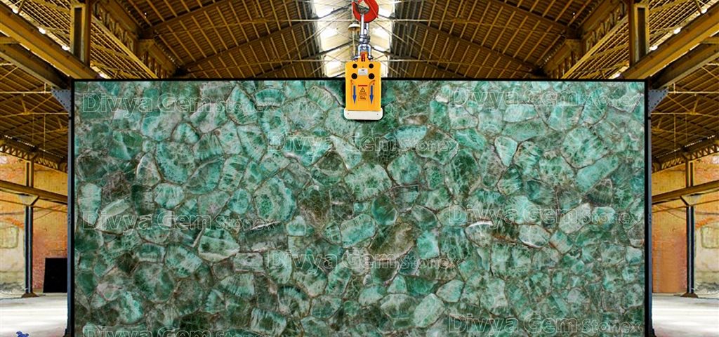 Green Emeralad Fluorite Slab