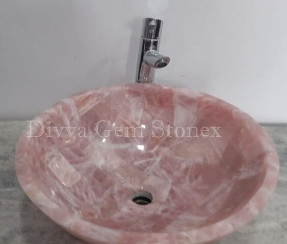Rose Quartz Wash Basin