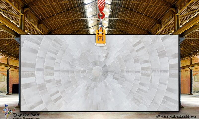 Selenite Sunburst Slab